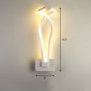 GobekUsa Art Deco Twisting LED Wall Sconce: Metal Edition for Bedroom Lighting