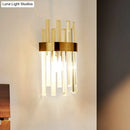 GobekUsa Contemporary Black Wall Sconce with Icicle Crystal for Dining Room Lighting