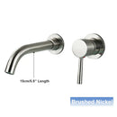 GobekUsa Black Wall Mounted Basin Faucet with Single Handle Hot Cold Water Mixer Tap