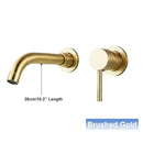GobekUsa Black Wall Mounted Basin Faucet with Single Handle Hot Cold Water Mixer Tap