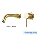 GobekUsa Black Wall Mounted Basin Faucet with Single Handle Hot Cold Water Mixer Tap