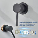 GobekUsa Black Wall Mounted Basin Faucet with Single Handle Hot Cold Water Mixer Tap