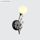 GobekUsa Black Half-Bulb Wall Sconce Light with Frosted White Glass Bowl- Modern and Elegant Wall Mount Lamp