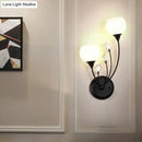 GobekUsa Black Half-Bulb Wall Sconce Light with Frosted White Glass Bowl- Modern and Elegant Wall Mount Lamp