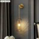 GobekUsa Modern Clear Glass Wall Sconce Light with Wire Mesh - 1 Head Stairway Fixture