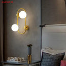 GobekUsa Brass LED Wall Sconce Lamp for Bedroom, Living Room, Hotel - Modern Decorative Lighting