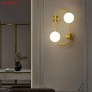 GobekUsa Brass LED Wall Sconce Lamp for Bedroom, Living Room, Hotel - Modern Decorative Lighting