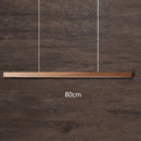 GobekUsa Black Walnut Dining Pendant Light: Simple Log Strip Design for Dining Room, Office