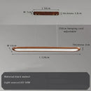 GobekUsa Black Walnut Wooden Ceiling Chandelier LED Pendant Lamp for Modern Home Decor