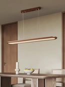 GobekUsa Black Walnut Wooden Ceiling Chandelier LED Pendant Lamp for Modern Home Decor