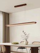 GobekUsa Black Walnut Wooden Ceiling Chandelier LED Pendant Lamp for Modern Home Decor