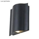 GobekUsa Modern Black LED Patio Sconce Lamp - 2/4/6-Light Flush Mount Wall Light with Wavy Metal Shade, Warm/White Light