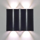 GobekUsa Modern 1/2/3-Light Black Porch Wall Sconce with Wavy Metal Shade and Warm/White Lighting