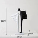 GobekUsa Abstract Lovers Resin Sculpture Modern Decor Ornaments - Couple Figures Statue