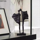 GobekUsa Abstract Lovers Resin Sculpture Modern Decor Ornaments - Couple Figures Statue