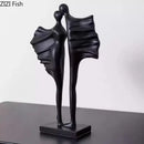 GobekUsa Abstract Lovers Resin Sculpture Modern Decor Ornaments - Couple Figures Statue