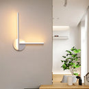 GobekUsa Minimalist Acrylic Cross LED Wall Sconce in Black/White for Bedside Lighting - Warm/White Ambiance