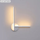 GobekUsa Minimalist Acrylic Cross LED Wall Sconce in Black/White for Bedside Lighting - Warm/White Ambiance