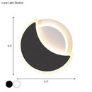 GobekUsa Nordic LED Acrylic Eclipse Wall Sconce in Warm/White Light - Bedroom Lighting