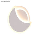 GobekUsa Nordic LED Acrylic Eclipse Wall Sconce in Warm/White Light - Bedroom Lighting