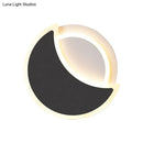 GobekUsa Nordic LED Acrylic Eclipse Wall Sconce in Warm/White Light - Bedroom Lighting