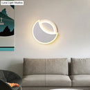 GobekUsa Nordic LED Acrylic Eclipse Wall Sconce in Warm/White Light - Bedroom Lighting