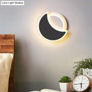 GobekUsa Nordic LED Acrylic Eclipse Wall Sconce in Warm/White Light - Bedroom Lighting
