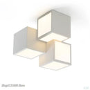 GobekUsa Acrylic LED Ceiling Light with Remote Control - Modern Square Design