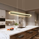 GobekUsa Minimalist LED Island Light Fixture - Acrylic Oblong Design