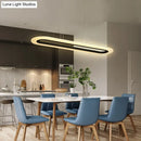 GobekUsa Minimalist LED Island Light Fixture - Acrylic Oblong Design