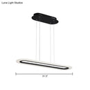 GobekUsa Minimalist LED Island Light Fixture - Acrylic Oblong Design