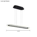 GobekUsa Minimalist LED Island Light Fixture - Acrylic Oblong Design