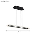 GobekUsa Minimalist LED Island Light Fixture - Acrylic Oblong Design