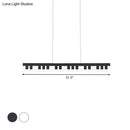 GobekUsa Modern Acrylic Piano Key Chandelier Lamp Fixture Kids LED Ceiling Light - White/Black, White/Warm Light