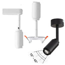 Modern black & white adjustable beam led ceiling lamp living room by Decorbites