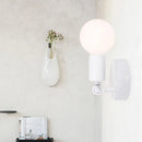Modern black & white adjustable wall lamp holder bedroom sconce by Decorbites