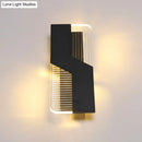 GobekUsa Curved Nordic LED Metal Sconce Lamp: Black/White Wall Mount for Bedside in Warm/White Light