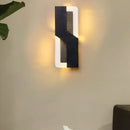GobekUsa Curved Nordic LED Metal Sconce Lamp: Black/White Wall Mount for Bedside in Warm/White Light