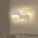 GobekUsa Curved Nordic LED Metal Sconce Lamp: Black/White Wall Mount for Bedside in Warm/White Light