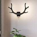 GobekUsa Modern Acrylic Antlers Wall Sconce Lamp: Black/White LED, Pull Chain, Warm/White Light