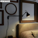 GobekUsa Modernist Metallic Bowl Wall Sconce with 1 Light - Black/White Fixture for Bedroom Lighting