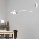 GobekUsa Modern 1/2-Light Wall Sconce with Curved Arm & Metallic Shade - Black/White Wall Mounted Lamp for Living Room