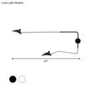 GobekUsa Modern 1/2-Light Wall Sconce with Curved Arm & Metallic Shade - Black/White Wall Mounted Lamp for Living Room