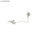 GobekUsa Modern 1/2-Light Wall Sconce with Curved Arm & Metallic Shade - Black/White Wall Mounted Lamp for Living Room