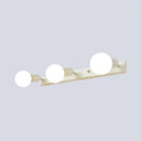 GobekUsa 3/4-Head Bedroom Vanity Wall Sconce in Simple Metal Finish with Exposed Bulb - Black/White