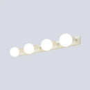 GobekUsa 3/4-Head Bedroom Vanity Wall Sconce in Simple Metal Finish with Exposed Bulb - Black/White