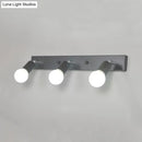 GobekUsa 3/4-Head Bedroom Vanity Wall Sconce in Simple Metal Finish with Exposed Bulb - Black/White