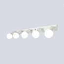 GobekUsa 3/4-Head Bedroom Vanity Wall Sconce in Simple Metal Finish with Exposed Bulb - Black/White