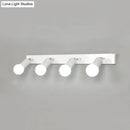 GobekUsa 3/4-Head Bedroom Vanity Wall Sconce in Simple Metal Finish with Exposed Bulb - Black/White