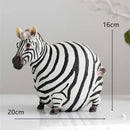 GobekUsa Big Belly Zebra Resin Sculpture: Modern Decor for Home, Office, Living Room